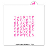 Halloween Word Search Cookie Stencil