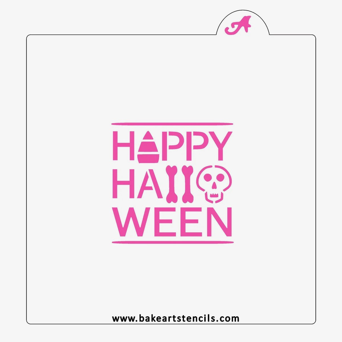Happy Halloween Symbols Cookie Stencil