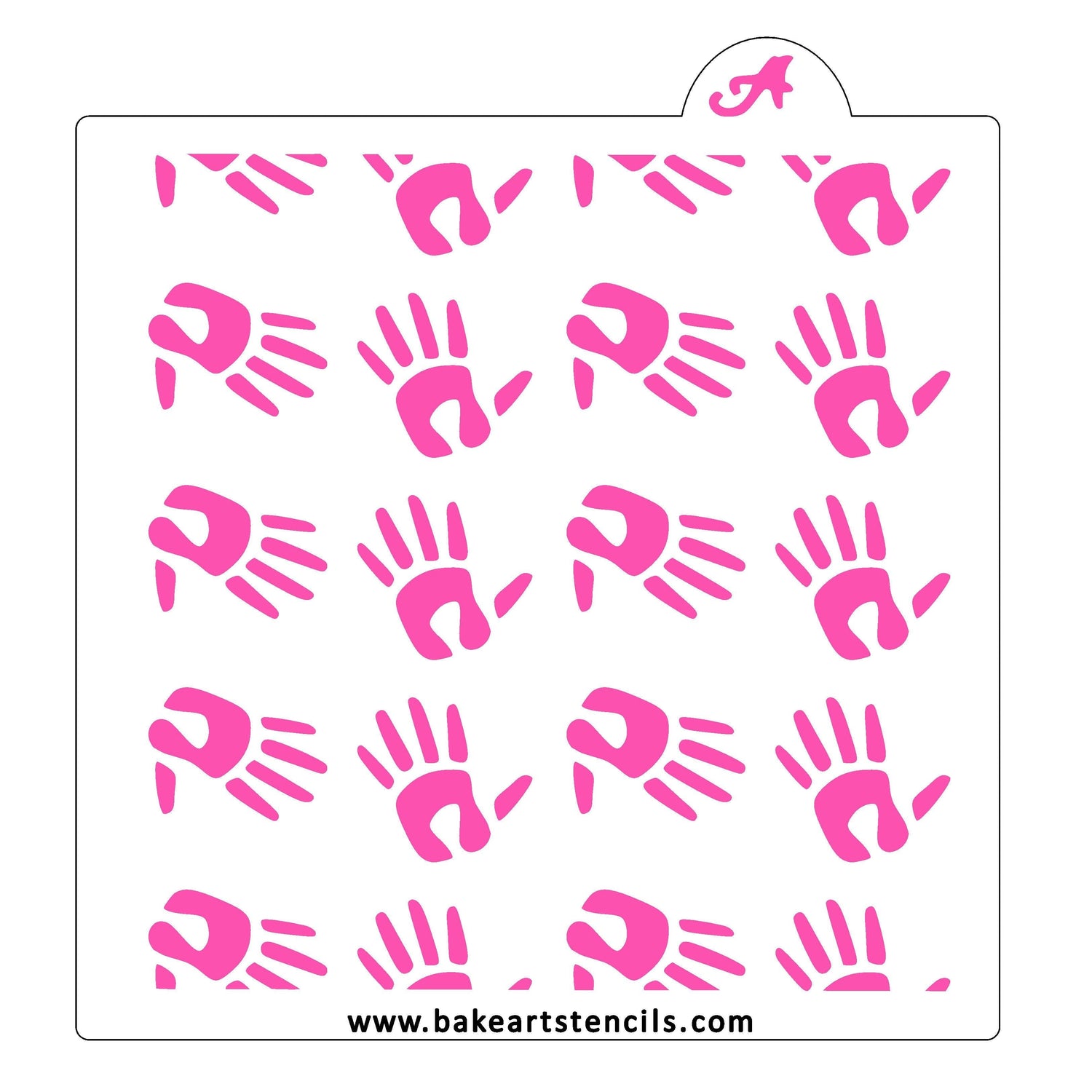 Handprints Pattern Cookie Stencil
