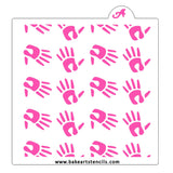Handprints Pattern Cookie Stencil