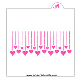 Hanging Hearts Cookie Stencil