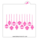 Hanging Ornaments Cookie Stencil
