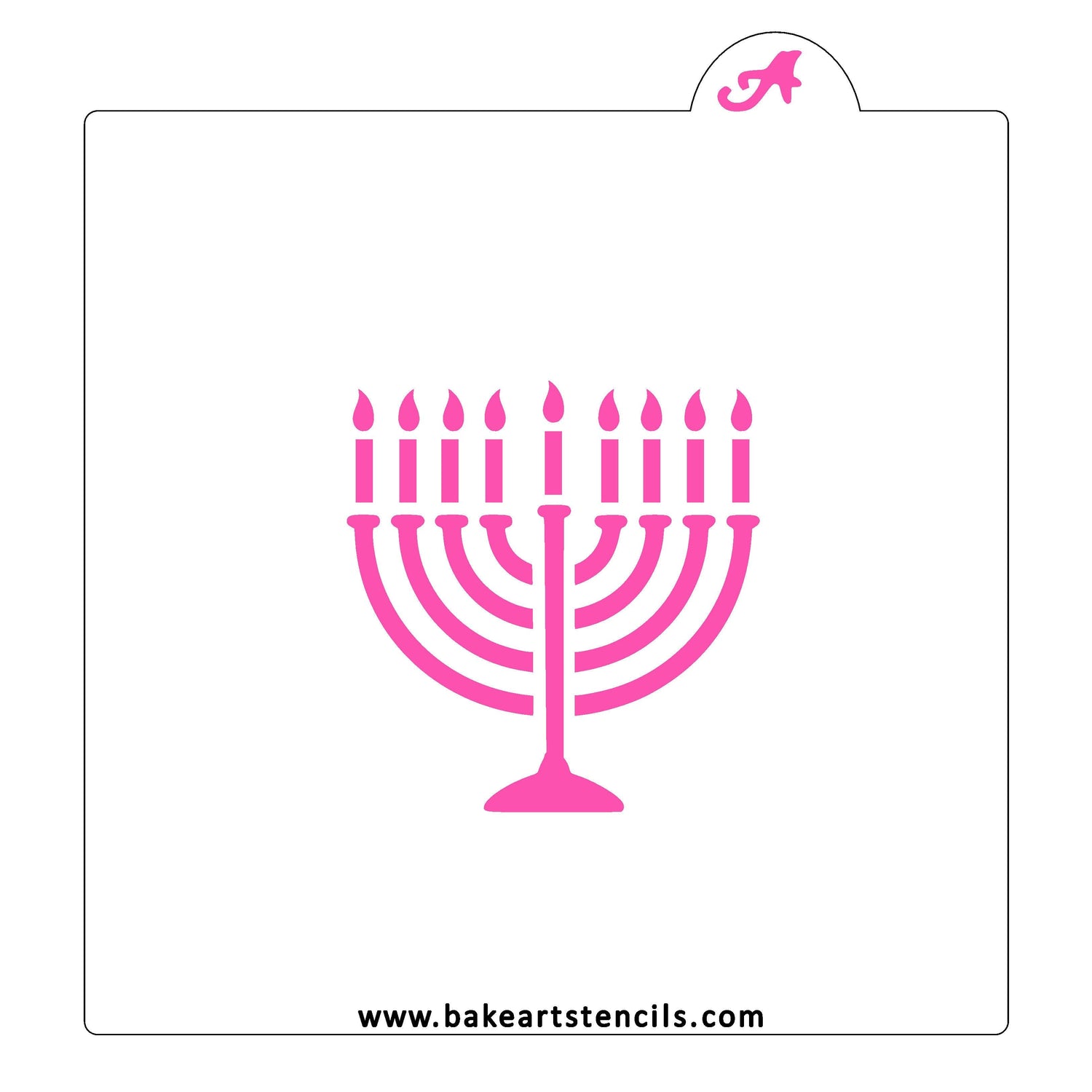 Hanukkah Menorah Cookie Stencil