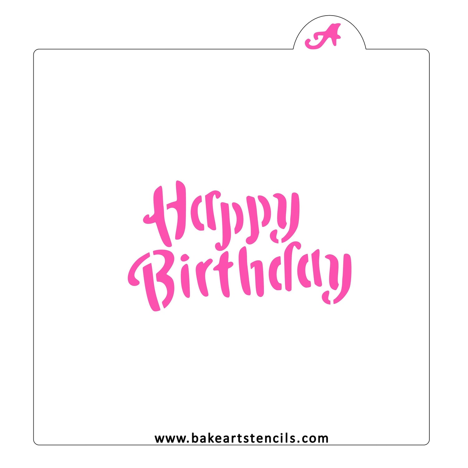 Happy Birthday Stencil