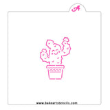 Happy Cactus PYO Cookie Stencil