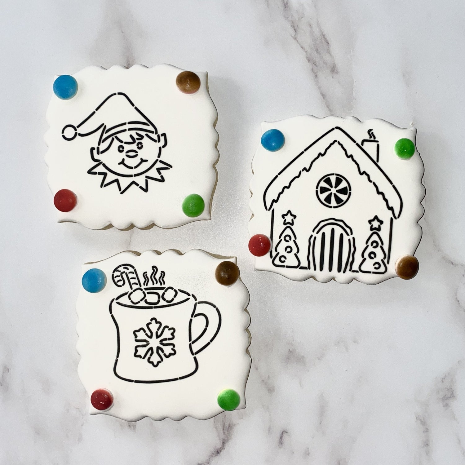 Happy Elf PYO Cookie Stencil