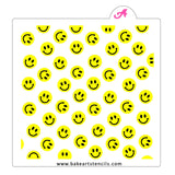 Happy Faces Pattern Stencil Set