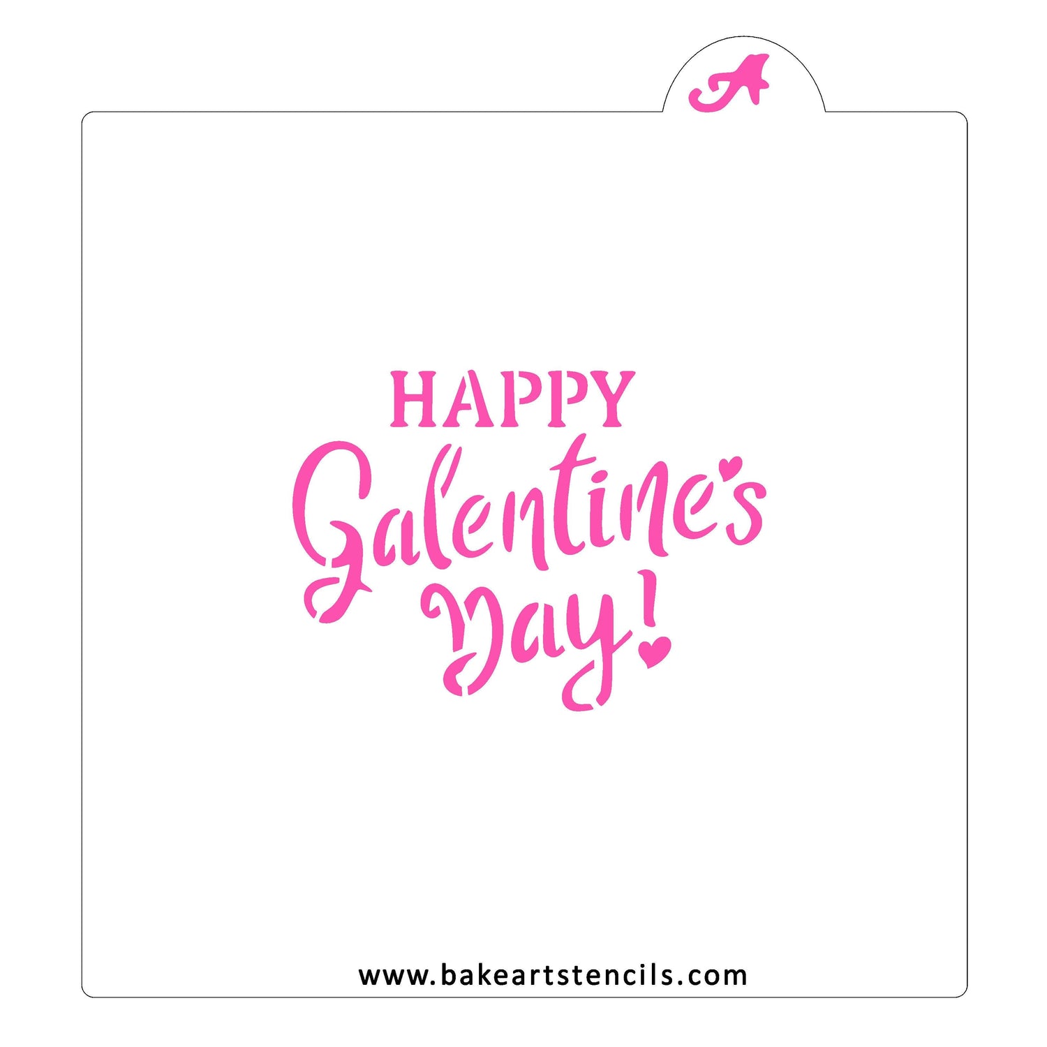 Happy Galentine's Day Cookie Stencil