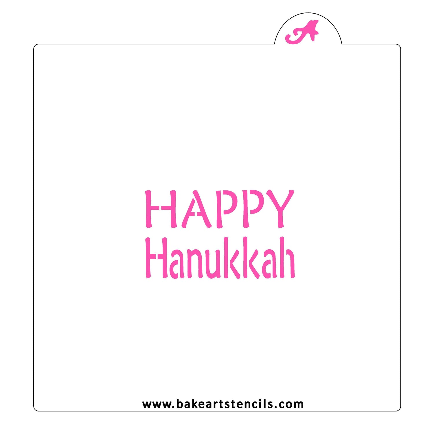 Happy Hanukkah Cookie Stencil