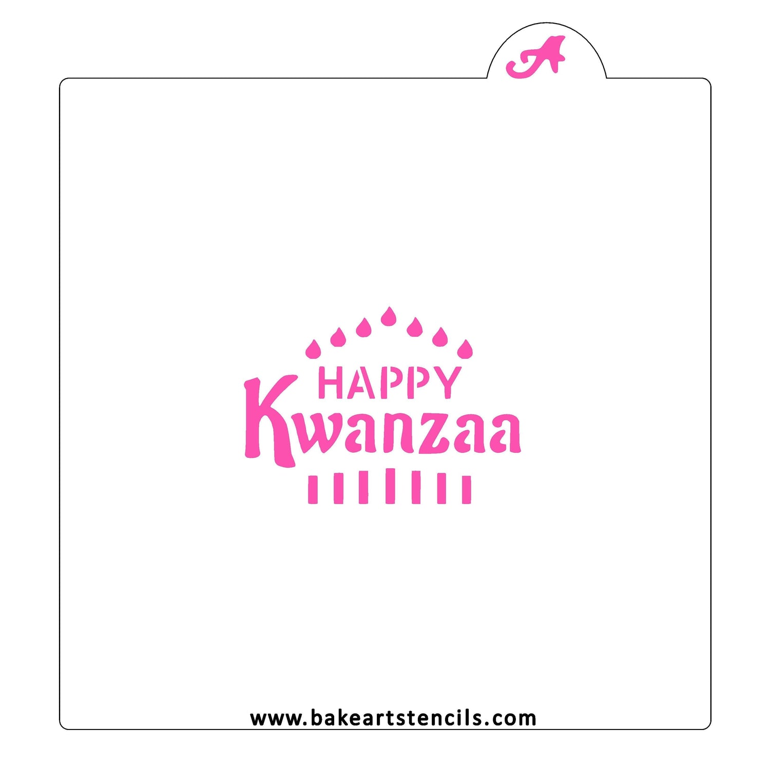 Happy Kwanzaa Cookie Stencil