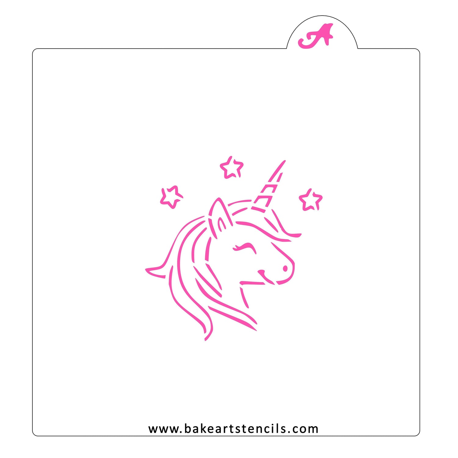 Happy Unicorn PYO Cookie Stencil