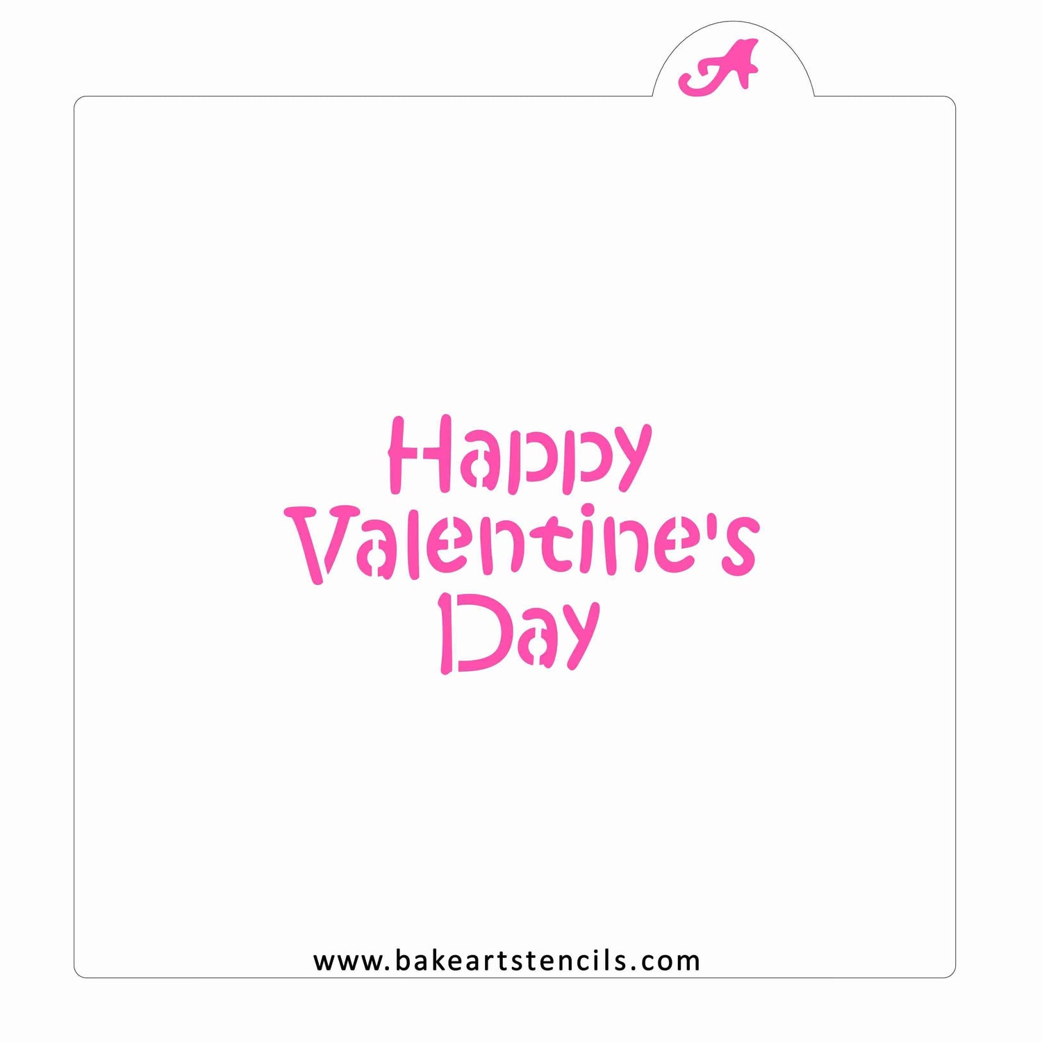 Happy Valentines Day Cookie Stencil