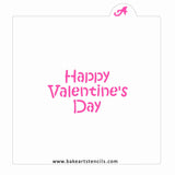 Happy Valentines Day Cookie Stencil