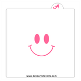 Happy Face Cookie Stencil