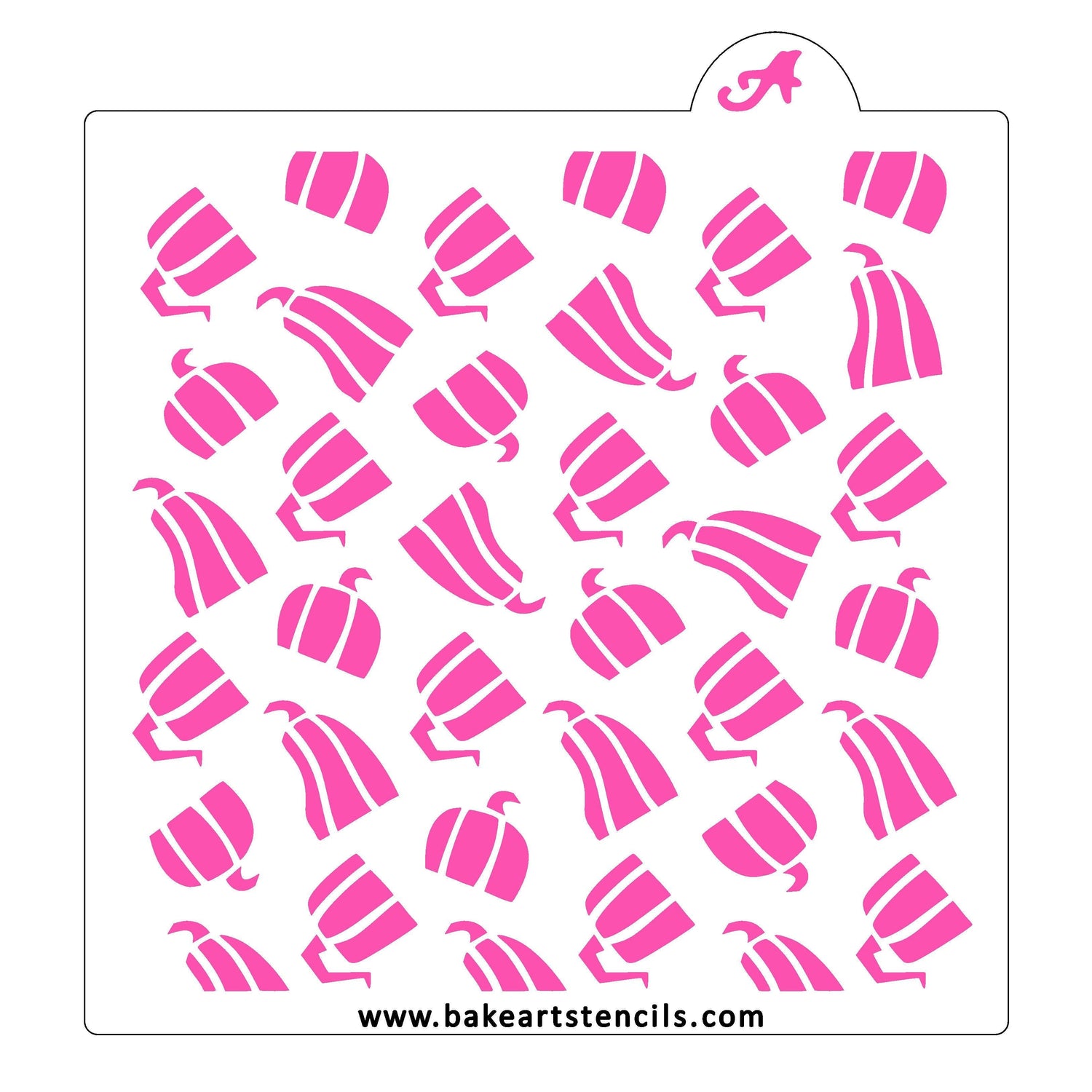 Harvest Pumpkins Pattern Cookie Stencil