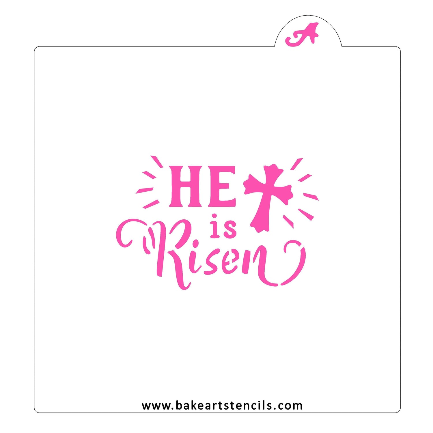 He Is Risen Cookie Stencil