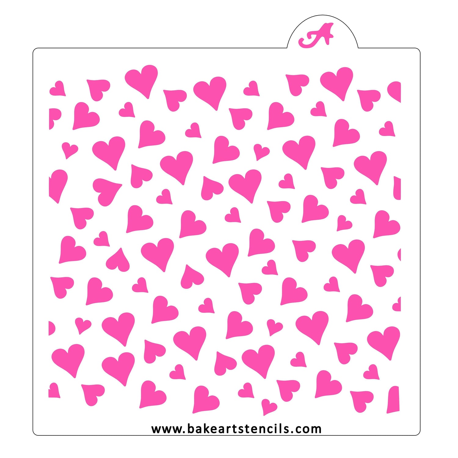 Heart Confetti Cookie Stencil