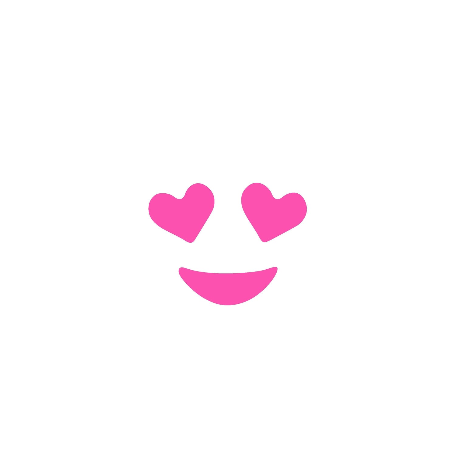 Heart Eyes Emoji Stencil