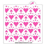 Heart Lace Pattern Stencil