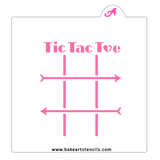 Heart Tic Tac Toe Cookie Stencil