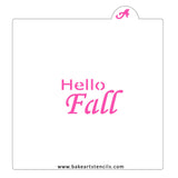 Hello Fall Cookie Stencil