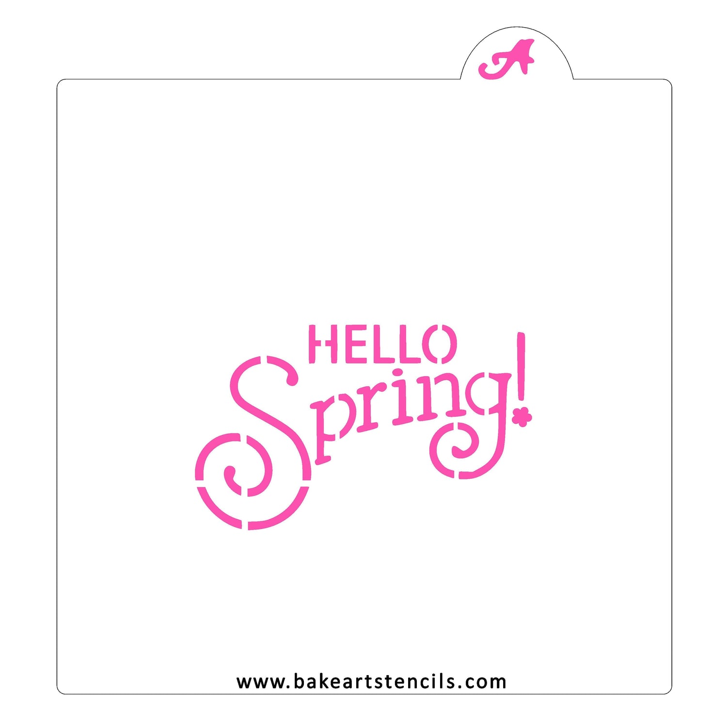 Hello Spring Cookie Stencil