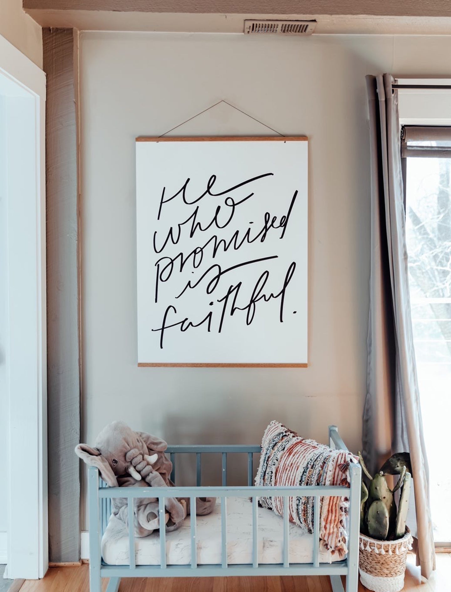 Large Poster: He who promised...