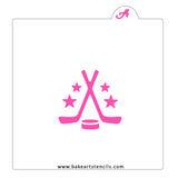 Hockey Sticks Cookie Stencil