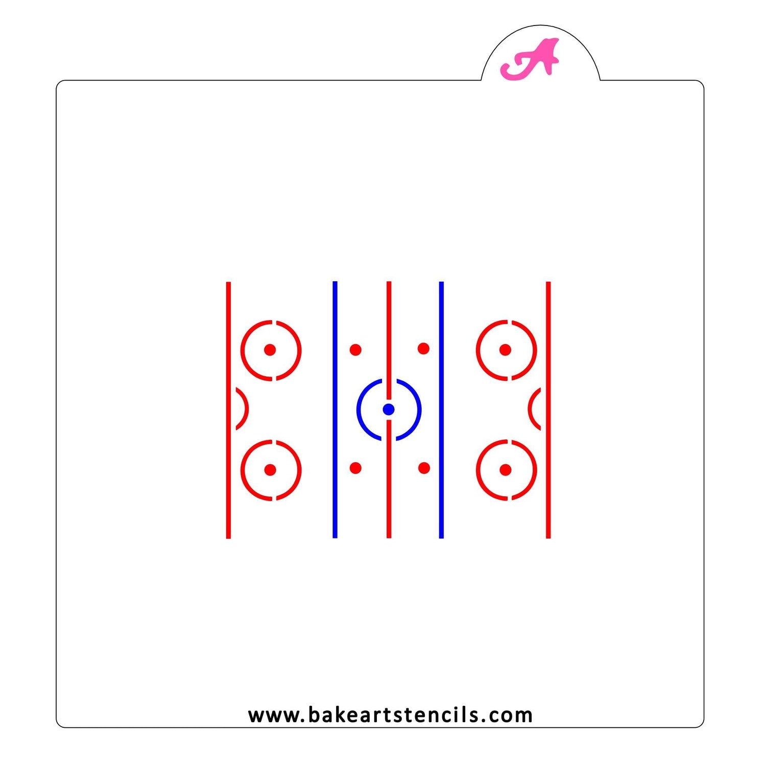 Hockey Rink Cookie Stencil