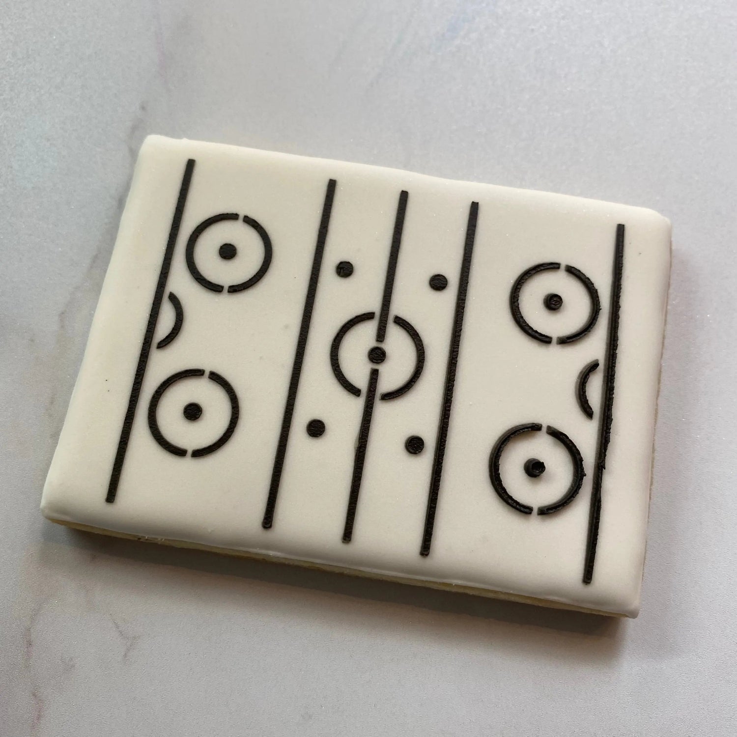 Hockey Rink Cookie Stencil