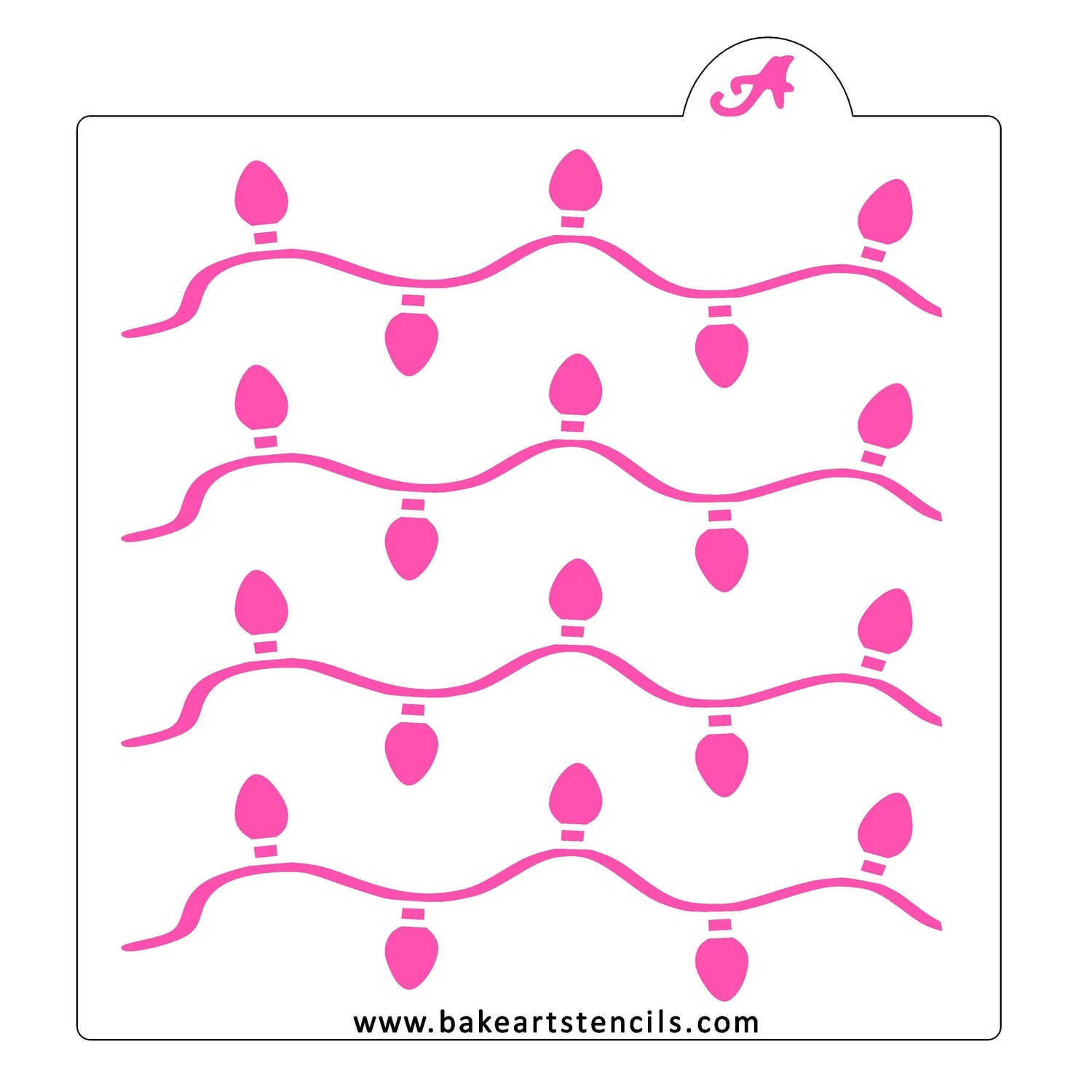 Holiday Lights Pattern Stencil