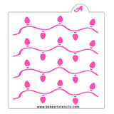 Holiday Lights Pattern Stencil