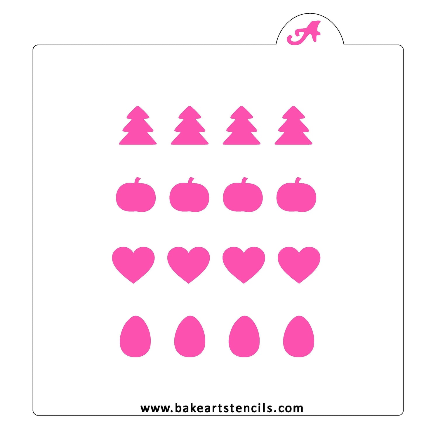 Holiday PYO Paint Palette Cookie Stencil