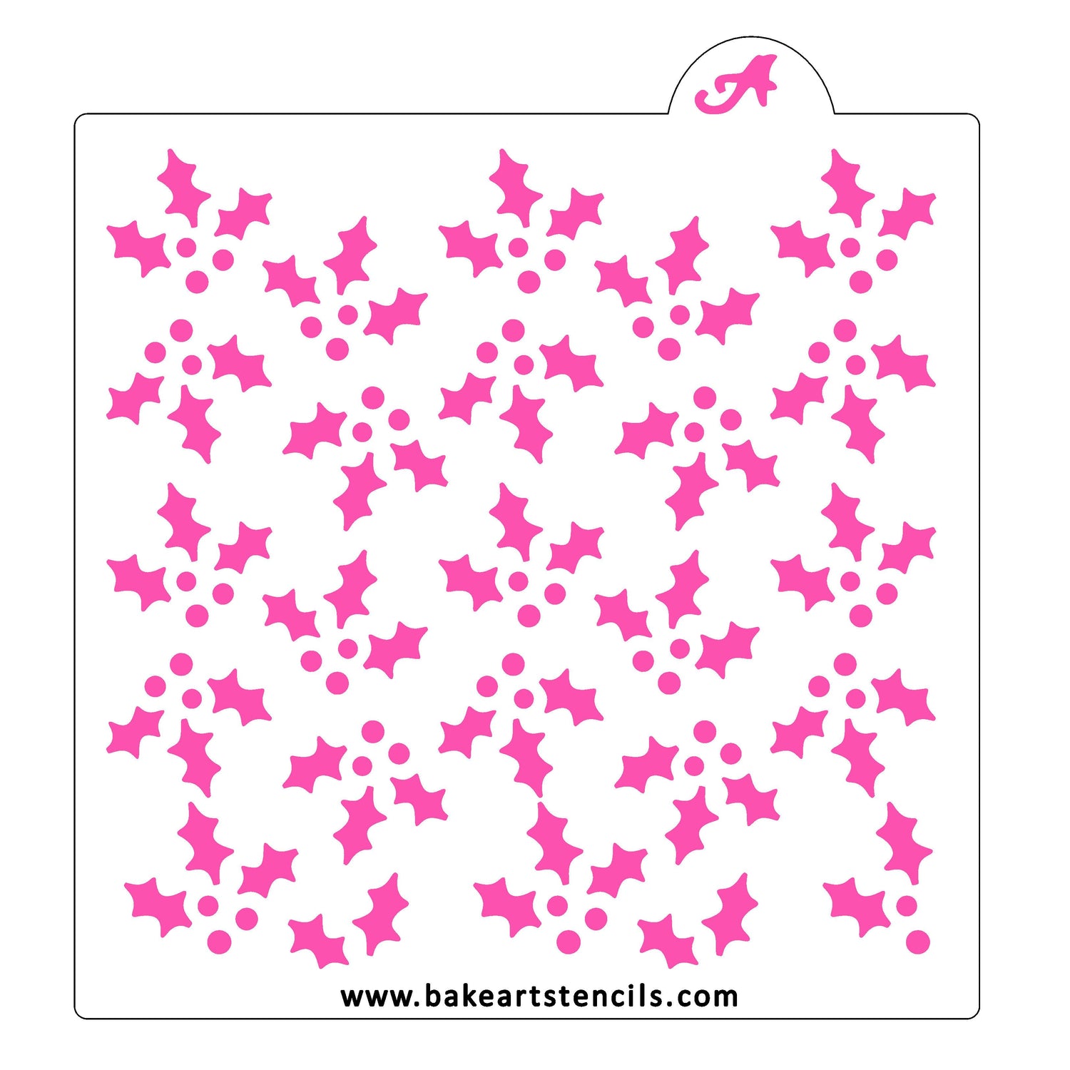 Holly Berry Cookie Stencil