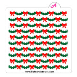 Holly and Bows Pattern Stencil Set