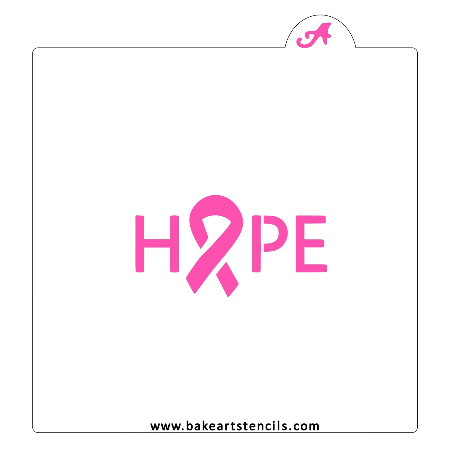 Hope Ribbon Cookie Stencil