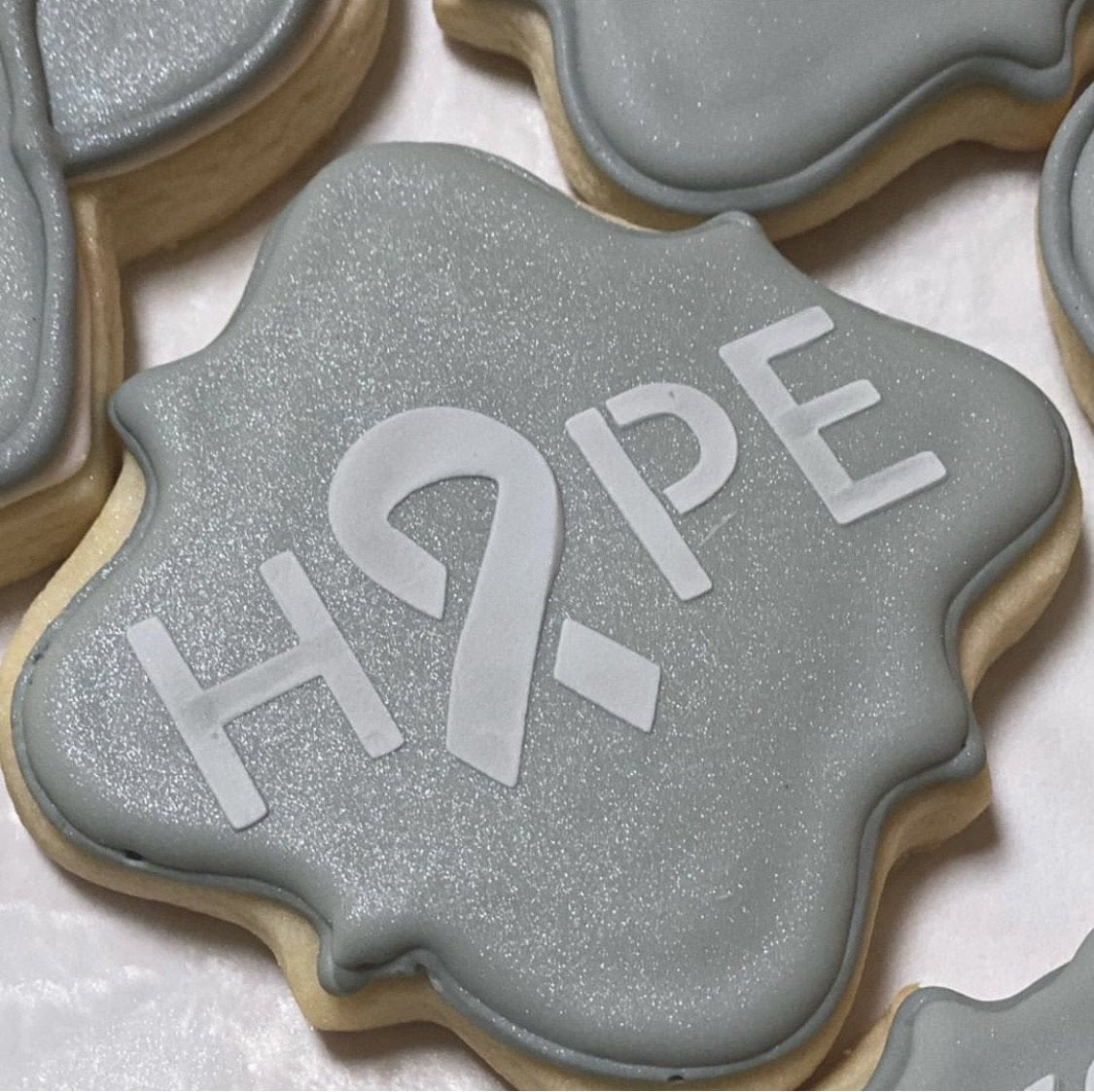 Hope Ribbon Cookie Stencil