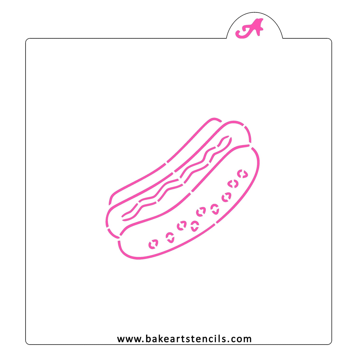 Hot Dog PYO Cookie Stencil