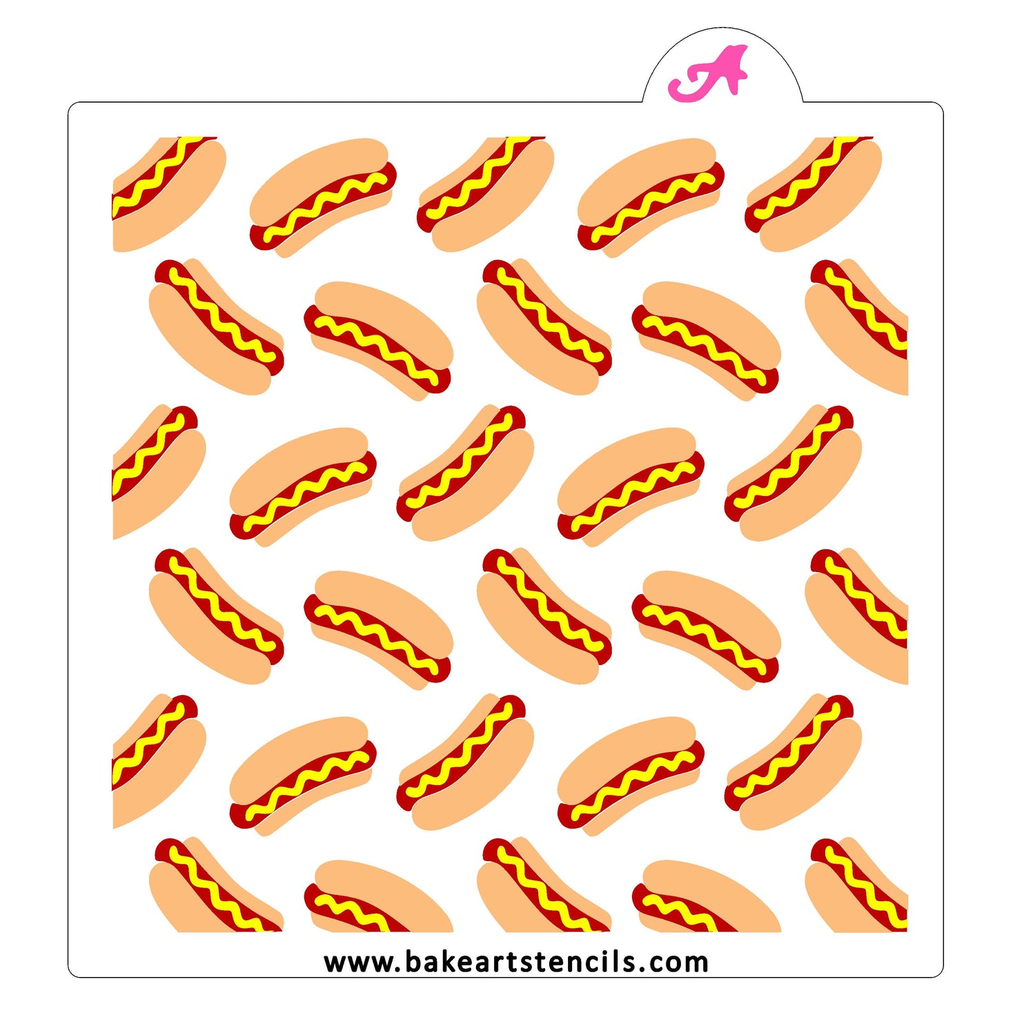 Hot Dog Pattern Stencil Set