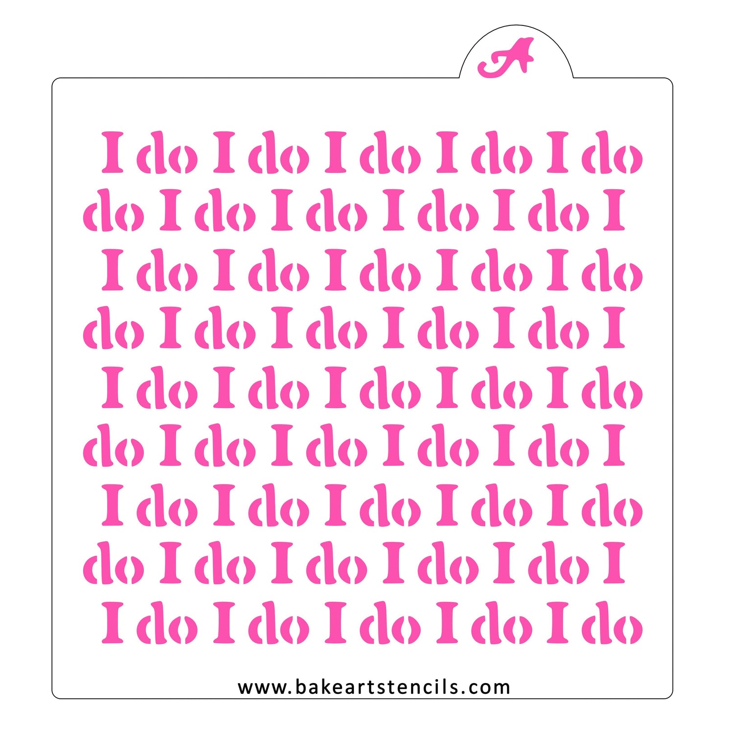 I Do Wedding Cookie Stencil