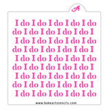 I Do Wedding Cookie Stencil