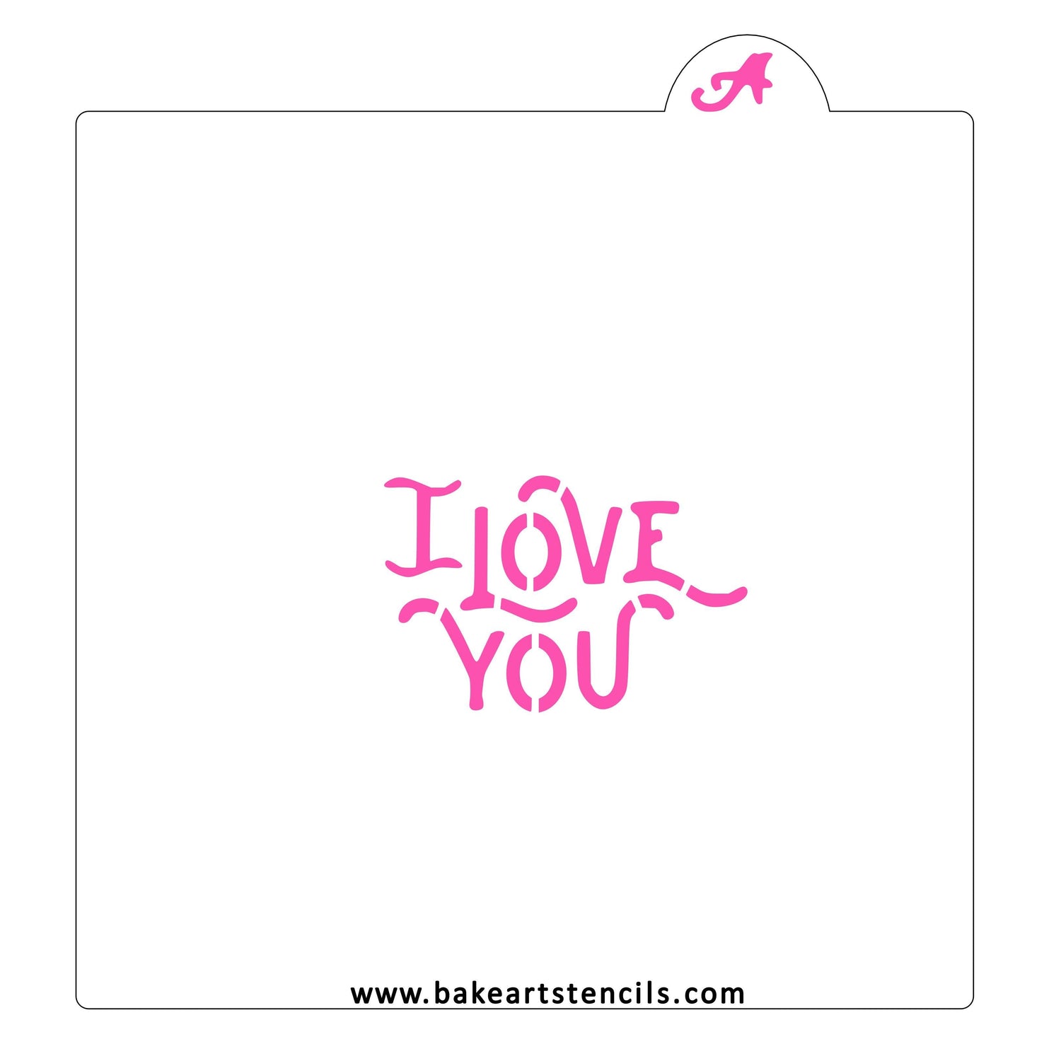I Love You Cookie Stencil