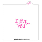 I Love You Cookie Stencil