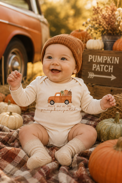 Meet Me At The Pumpkin Patch Organic Bodysuit Long Sleeve by Tenth & Pine, product image 3
