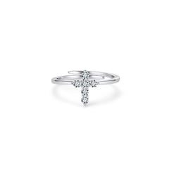 Cross Accent Adjustable Ring by Starlight Jewelry, product image 2