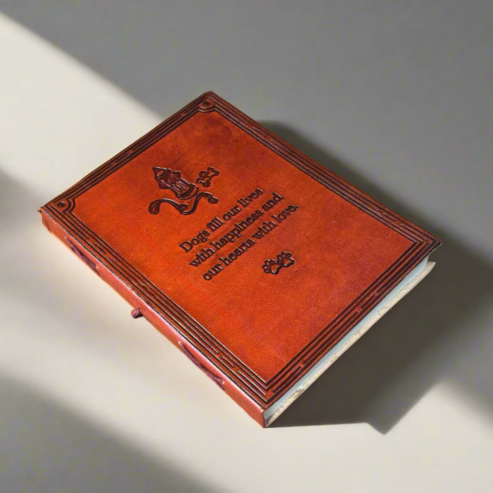 Dog Lover's Leather Journal - 