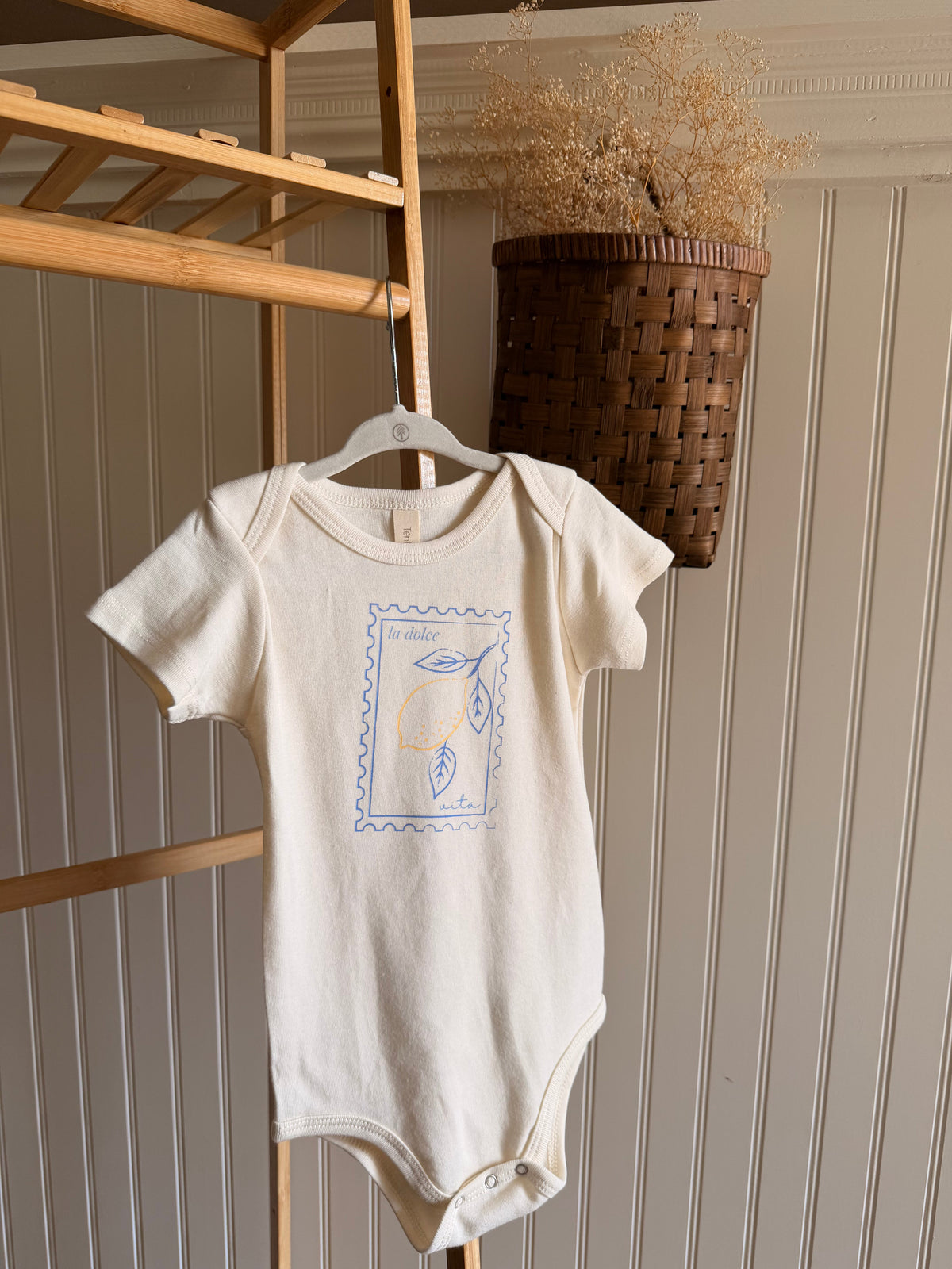 La Dolce Vita Stamp Organic Cotton Baby Bodysuit by Tenth & Pine, product image 2