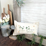 PANEL ONLY: RECTANGLE Botanical Shamrock St. Patrick's Farm Spring, Summer; WHITE CLOVER