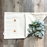 COVER ONLY: RECTANGLE NATURAL CREAM BOHO COVER (no insert)