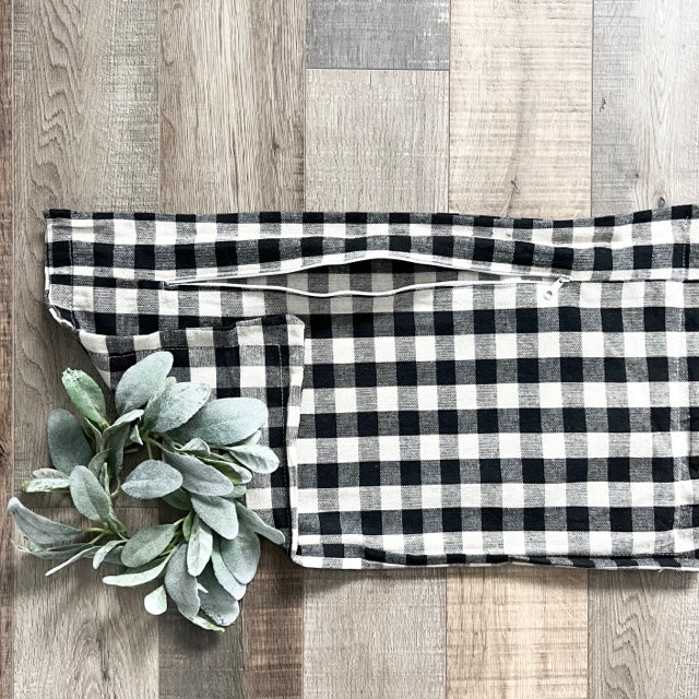 COVER ONLY: RECTANGLE Gingham BUFFALO CHECK PILLOW COVER (no insert)
